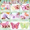 32 Pcs Butterfly Suncatchers Paper Craft Set DIY Butterfly Shaped Stained Glass Effect Tissue Paper Kits Bulk for Window Classroom Activities Art Summer Party Decorations Favors Gift